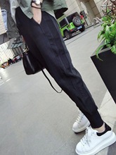 哈伦束脚裤春季秋装加绒卫裤小脚裤子女工装裤宽松运动裤休闲长裤