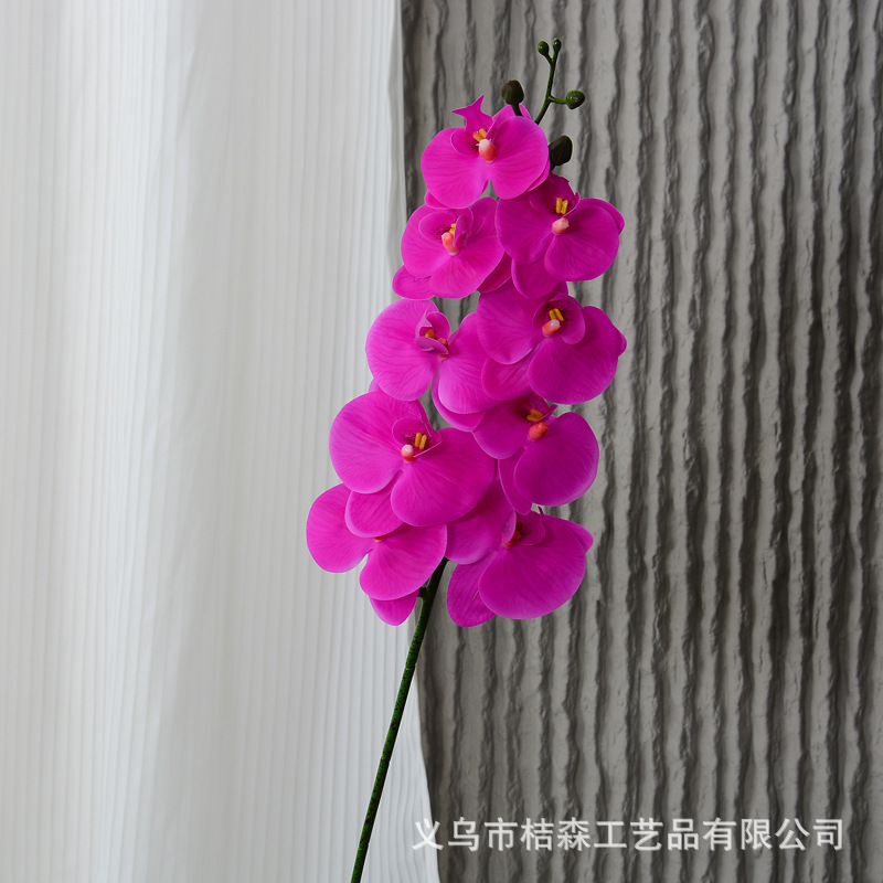Flores de alta calidad 9 cabezas 7 cabezas 5 cabezas orquídeas mariposa sensación realista tela de seda de película flores falsas decoración de boda nórdica