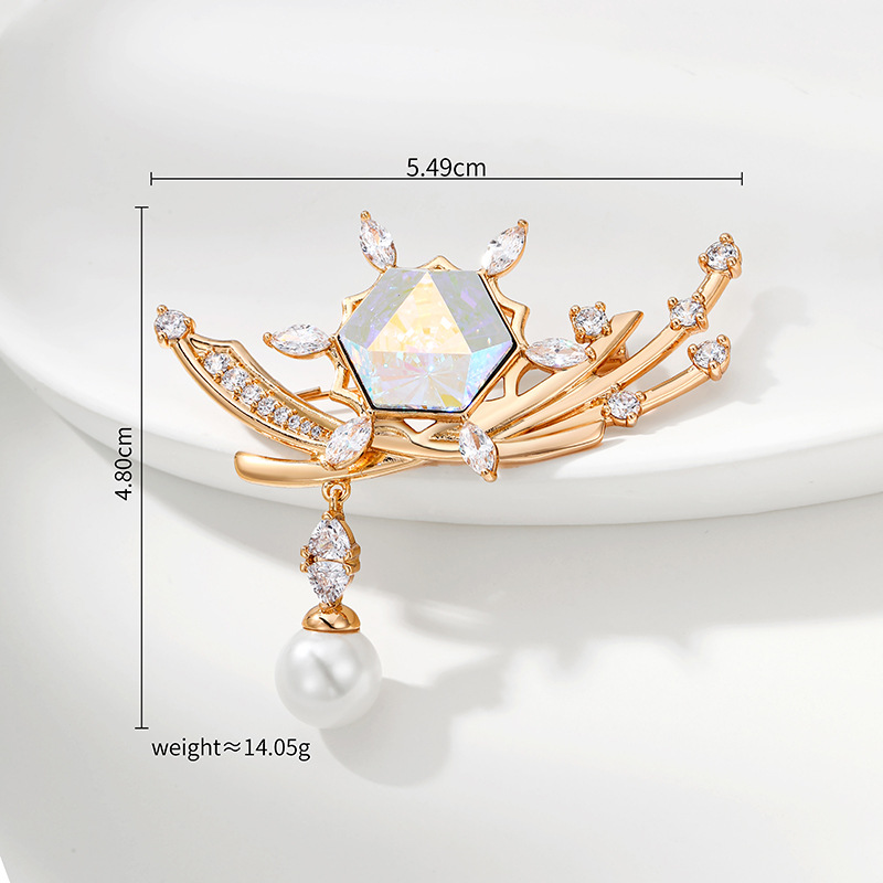 Xuping broche de alto nivel lujo ligero nicho accesorios de ropa temperamento viento broche fuente fábrica al por mayor personalizada image 8