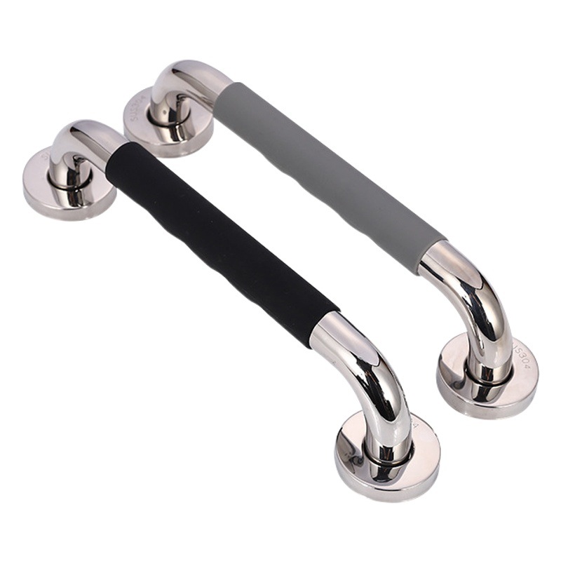 304 Stainless Steel Silicone Handrail Handicap Handrail Barrier-free Elderly Toilet Handrail Non-slip Toilet Handle