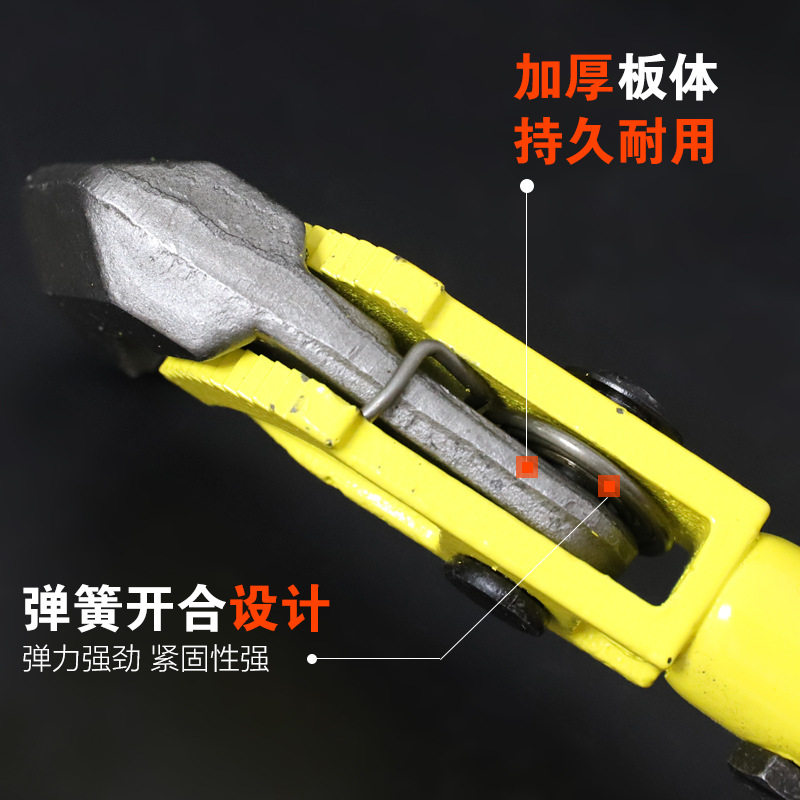 Llave de manguito de refuerzo rápida tornillo recto pinza de tubería multipropósito torsión pinza de tubería multifuncional pinza de tubería de agua herramienta pinza de tubería