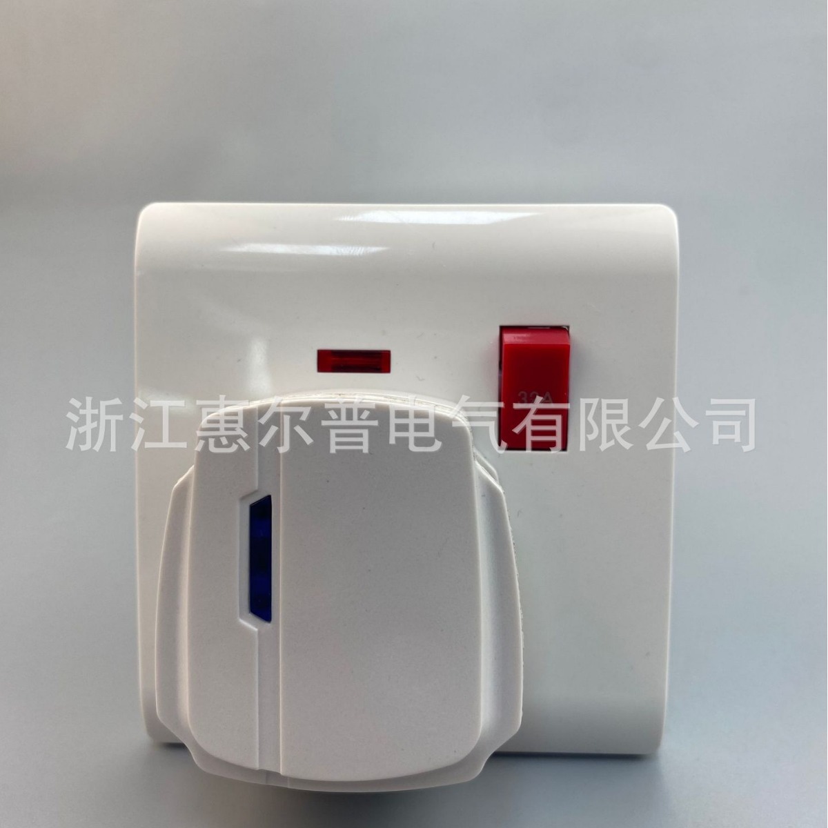 英式外贸插座86型暗装32A英式方插三孔插头带开关