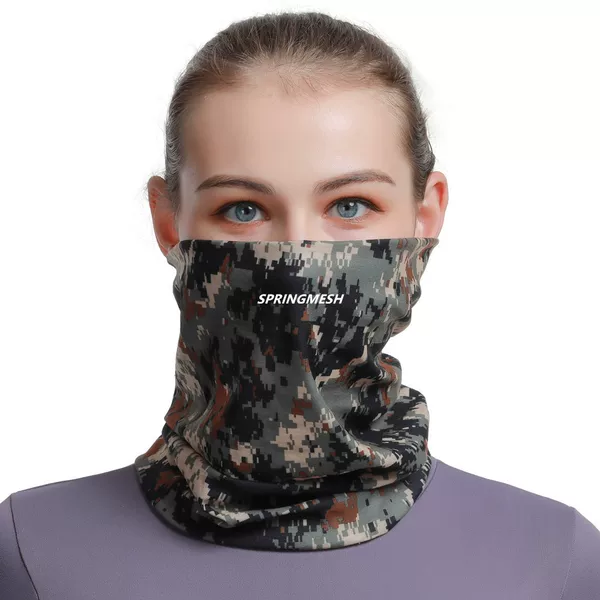 Sun protection face mask, outdoor hiking sunshade face towel, UV protection camouflage multifunctional seamless magic headscarf