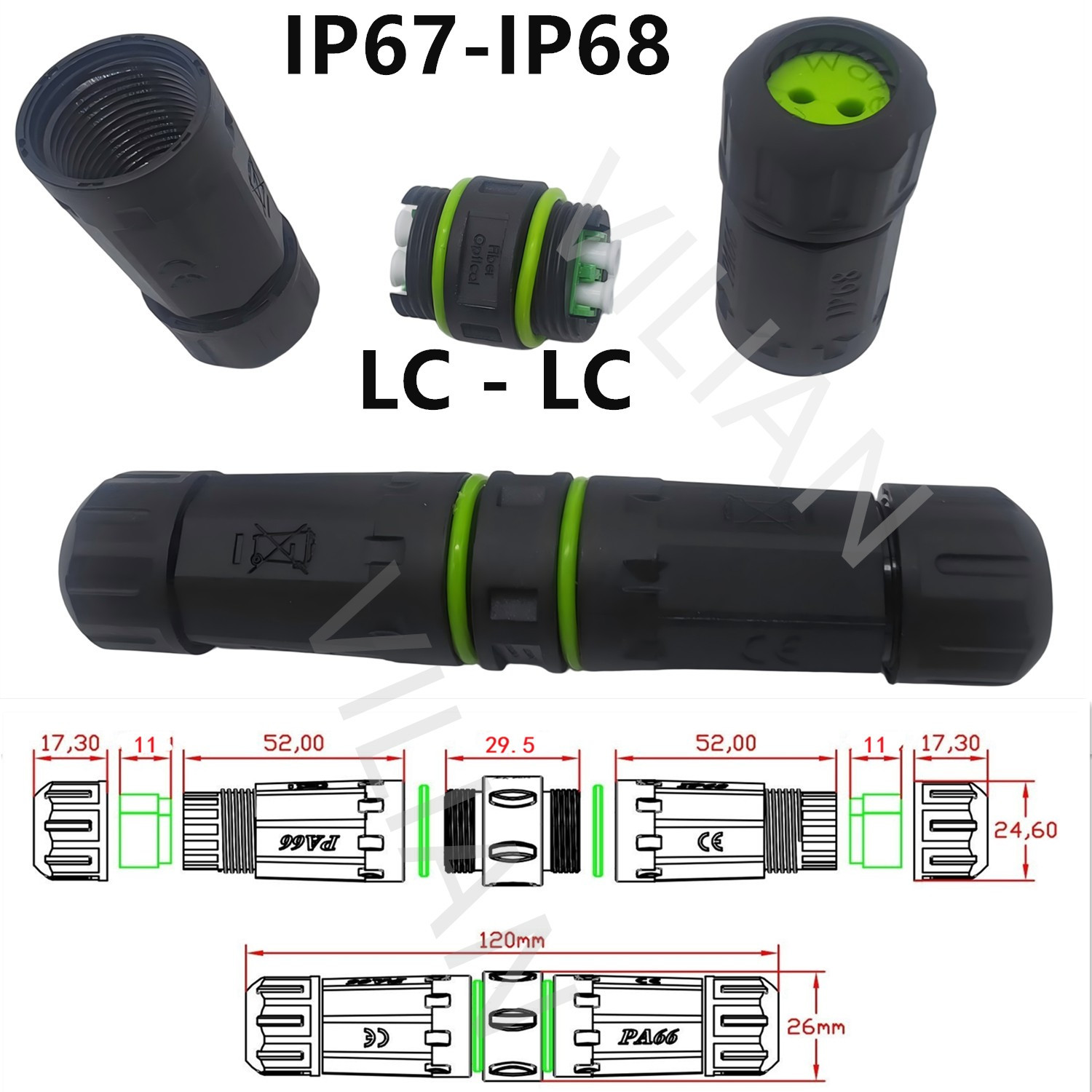 LCСSC󷽿ֱͨӳIP68ˮʽ˫APCԽ