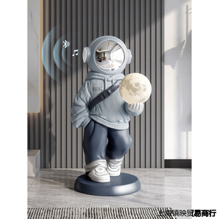 Large Astronaut Floor Ornaments Light Luxury Astronaut Lamp Living Room Decorations TV Cabinet for housewarming gifts