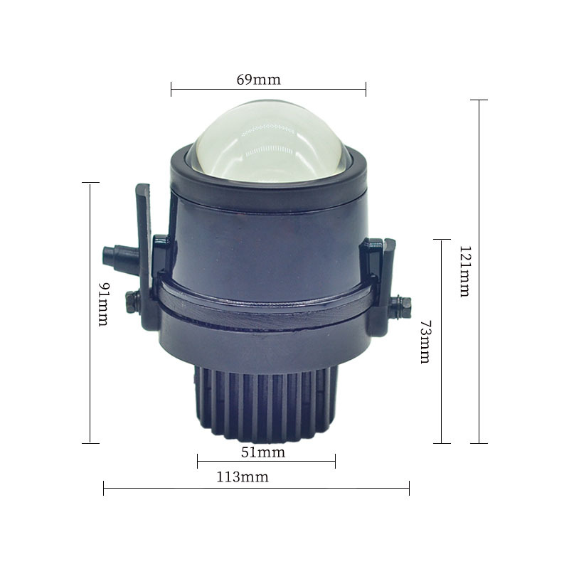 Lentes de luz dual LED 2.5 pulgadas adecuadas para Ma6 amarillo limón verde transformación de una lámpara de niebla impermeable