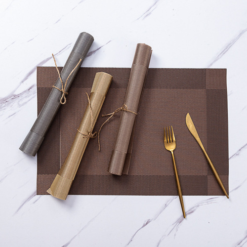pvc placemat double frame diagonal frame Japanese European table mat waterproof non-slip insulation mat plate mat coaster student mat