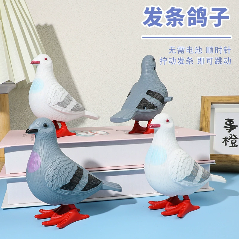 Чистая красная заводная игрушка прыгающий маленький голубь симулирует животное милая струна прыгает в детский сад игрушечный стенд оптом