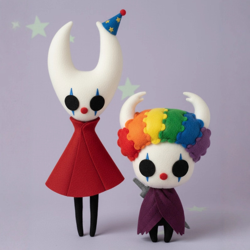 新款 clown Silksong plush 空洞骑士丝绸之路加载小丑毛绒玩具|undefined