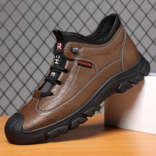2025 New Autumn and Winter Men's Shoes, Fashionable Outdoor Casual Shoes, Hiking Shoes, Simple Trendy Work Shoes, Dropshipping