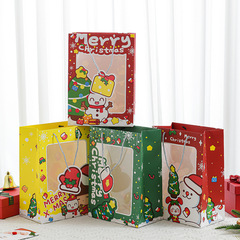 クリスマスギフトバッグウィンドウクリスマスウィンドウバッグギフトギフトポータブル紙袋クリスマスイブアップル包装袋