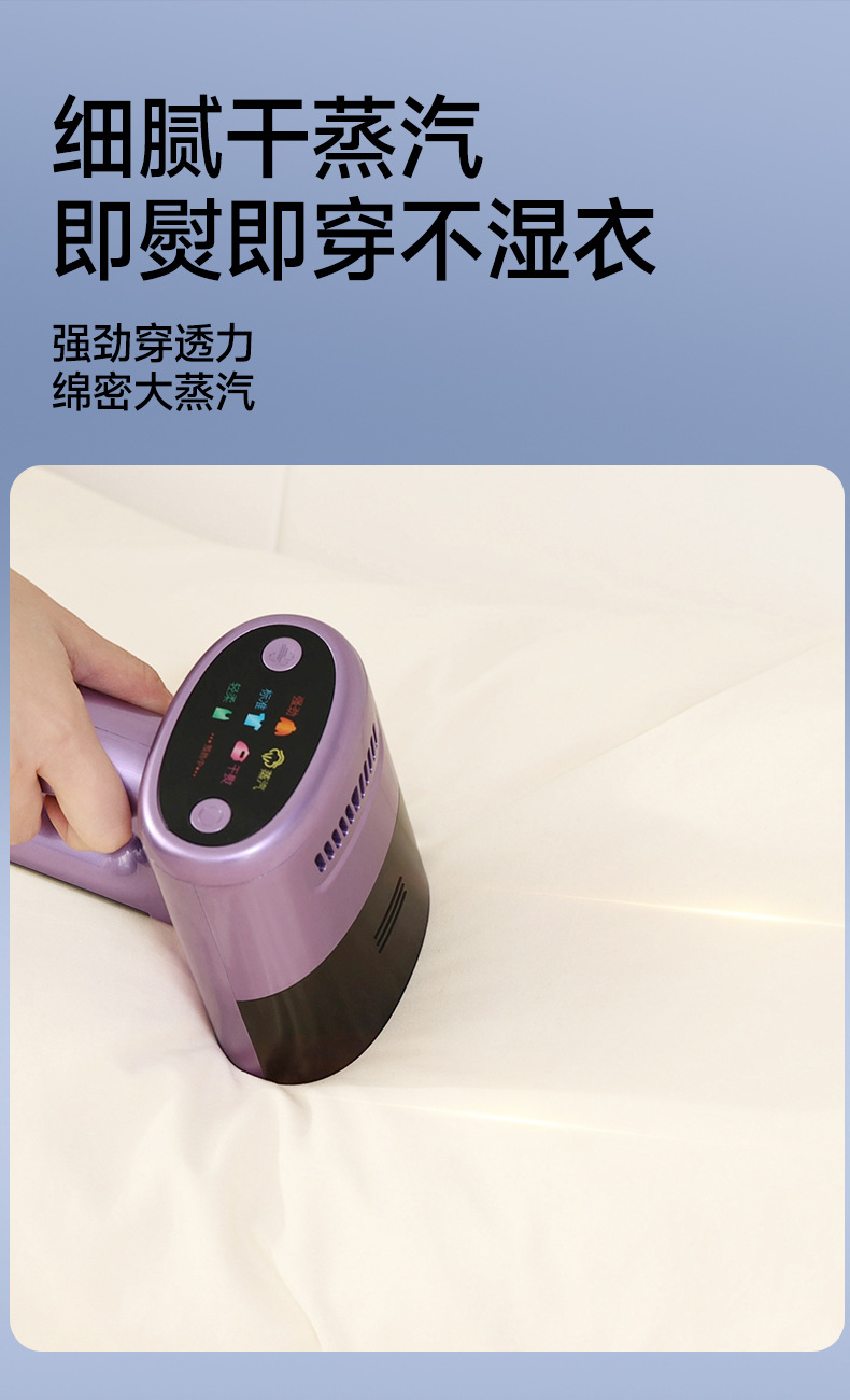 Cross-border New Steam Iron Mite Removal Wet and Dry Dual-use Electric Iron Household Travel Adsorption Handheld Garment Steamer
