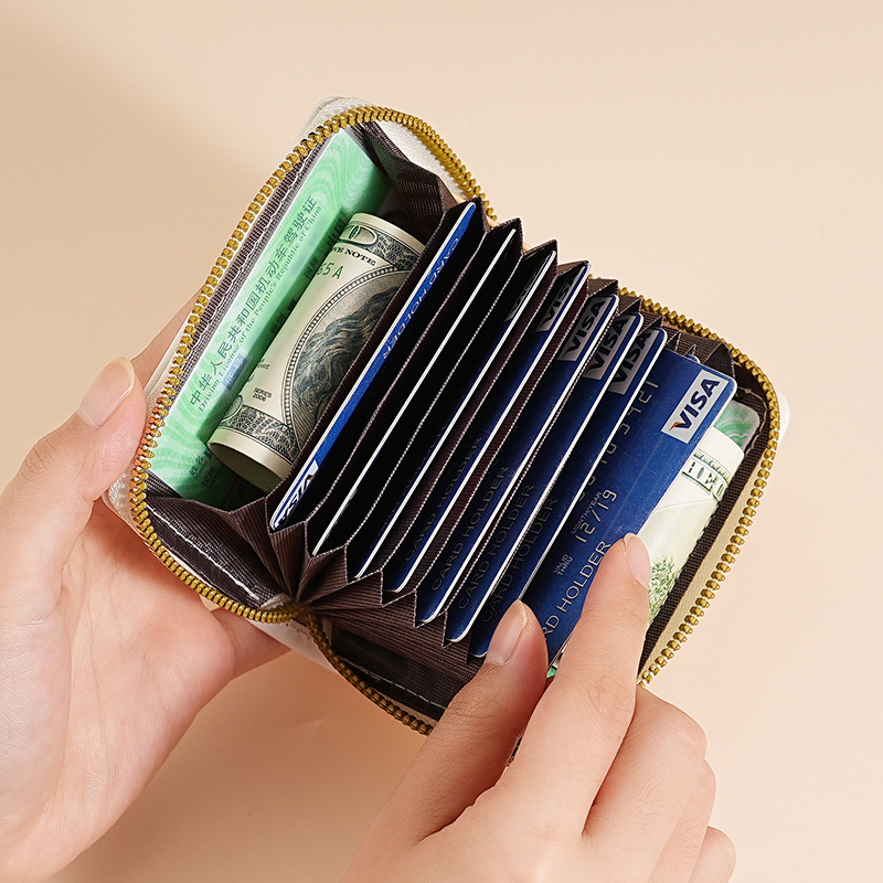 Nuevo estilo fresco de las mujeres de dibujos animados lindo órgano titular de la tarjeta estudiante ultrafino monedero titular de la tarjeta de crédito titular de la licencia de conducir