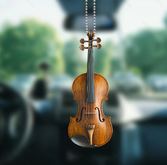 Guitarra de moda creativa colgante de automóvil nuevo acrílico plano transfronterizo espejo retrovisor interior decoración colgante mochila image 8