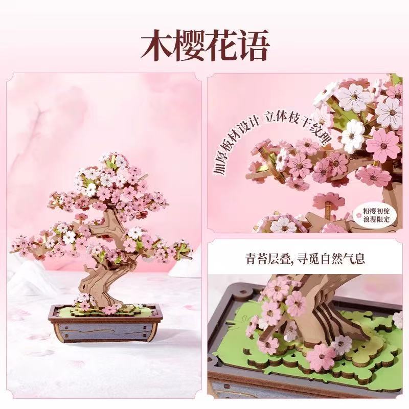 Rollife Ruo Lai Pine Green Pine Cure Decoraciones de descompresión Decoración de escritorio de oficina Puzzle de estación Regalo de cumpleaños