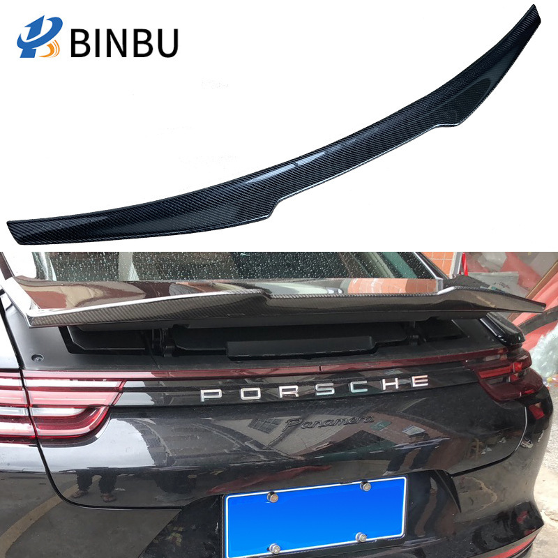 Suitable for Porsche Paramela carbon fiber tail car modification Panamera971 fixed wind wing rear spoiler