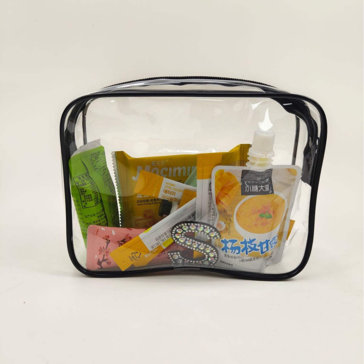 휴대용 투명 모델이 없는 검정색