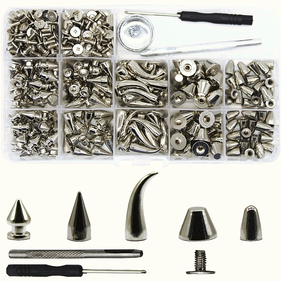 Прямая Продажа с фабрики в штучной упаковке цинковый сплав заклепка панк шип пуля голова корова Рог гвоздь DIY ювелирные аксессуары трансграничные