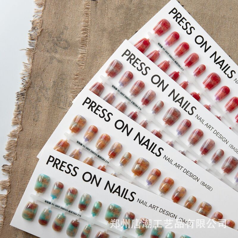 Tang Chao Dressed A Oil Painting National Style Prefabricated A Semi-finished A Plated Crystal Frosted A Pieces Each 4 Pair 40 Pieces