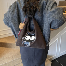 休闲复古绒面女式双肩包2025新款通勤百搭后背包多用单肩托特包潮