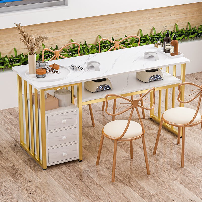 Nail Table Modern Simple Double Internet Celebrity Nail Table New Table Rectangular Nail Table Salon Furniture