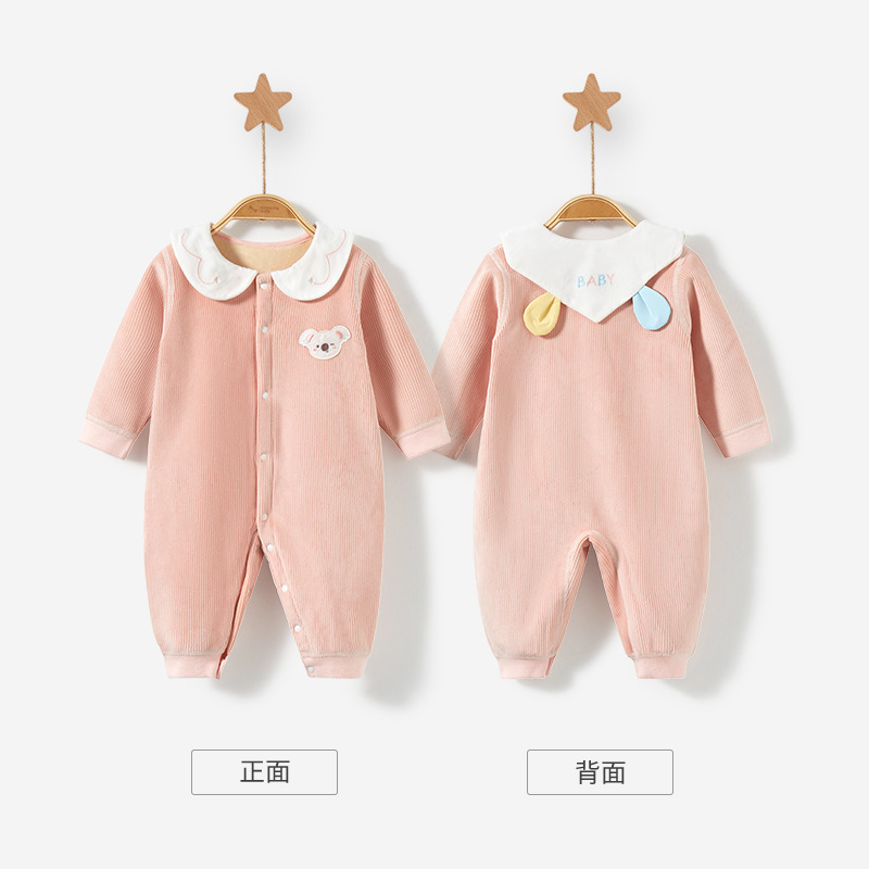 Mono para bebé para primavera, otoño e invierno, forrado con forro polar cálido para uso en exteriores, ropa de invierno unisex, conjunto de pelele para recién nacido, ropa de bebé.