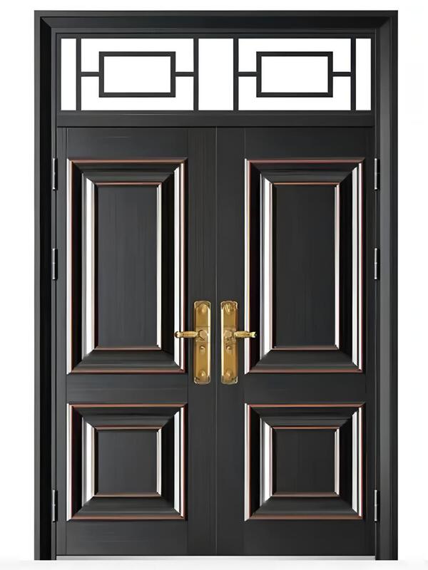 Zinc Alloy Villa Door Double Door Rural Self-Built House Entrance Door Home Rural Courtyard Entrance Door Security Door