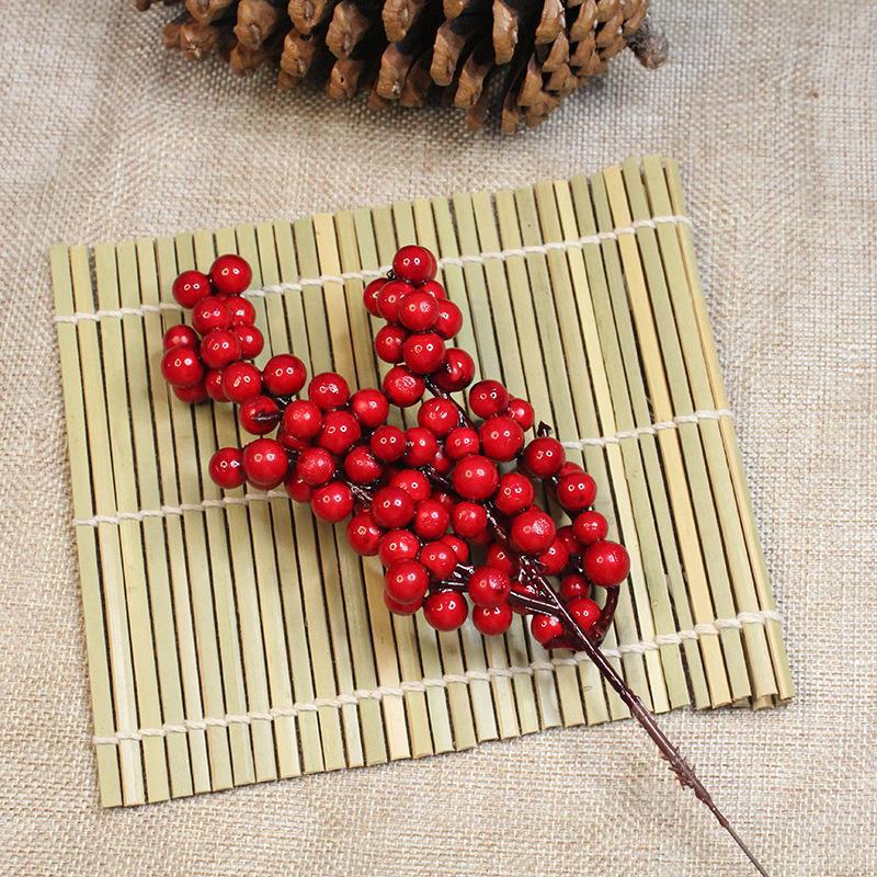 Navidad simulación de fruta roja baya roja decoración de Navidad la enfermedad de amor espuma de fruta roja Rama Nueva Garland Accesorios