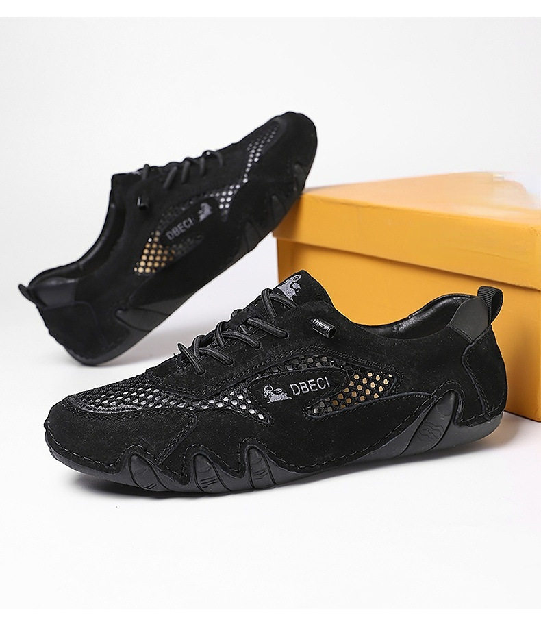 Giày thể thao unisex cỡ lớn thoáng khí lưới mùa hè, đế bằng — 661 Màu đen, 661 màu cát, 661 màu hồng, 661 màu nâu chi tiết 43
