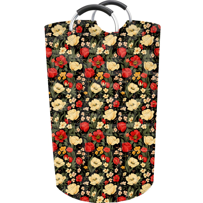 Barril de almacenamiento de impresión de tela de gran capacidad transfronterizo, artículos diversos, cestas de ropa sucia, cestas de lavandería plegables para el hogar se pueden personalizar