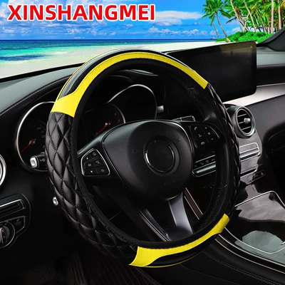 Steering wheel cover – wheel cover without inner ring - yellow-one-size-fits-all