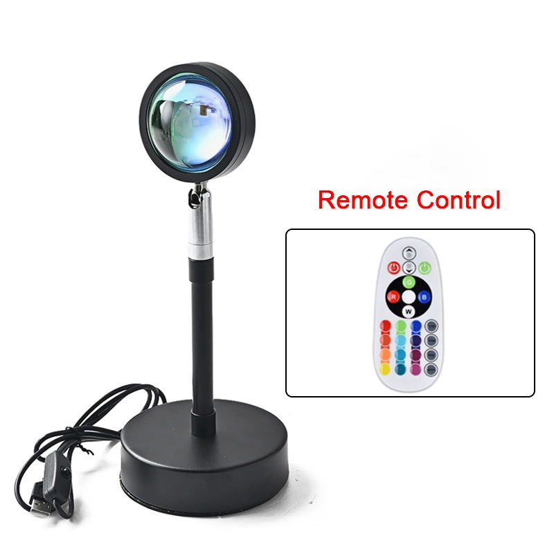 Светильник RGB Sunset Lamp Cross - Border для онлайн-сегмента, интернет-лампа, мерцание закатного света, живые дни, без настройки атмосферы