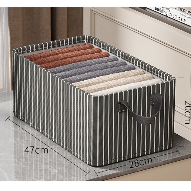 Clothes Storage Box Steel Frame Storage Box Household Fabric Storage Box Clothes Pants Underwear Foldable Tinker Box