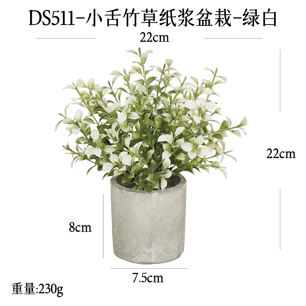 Más de 240 combinaciones populares de macetas con plantas verdes artificiales, decoraciones para el hogar, flores artificiales, bonsáis cilíndricos de pulpa de papel.
