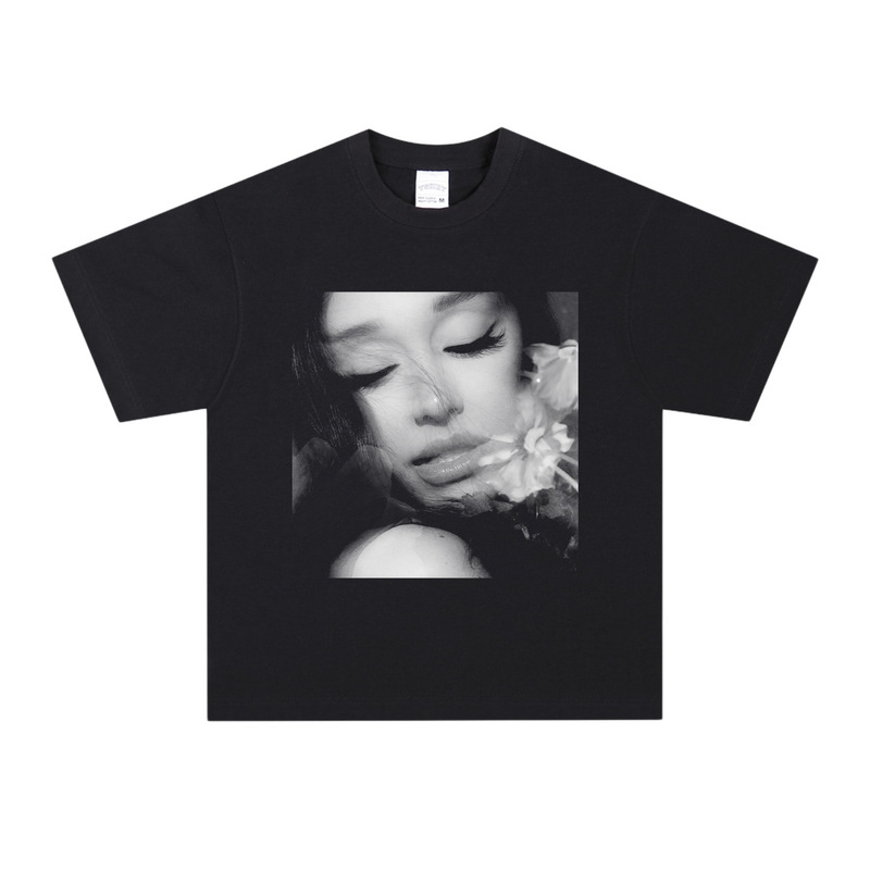 Ariana Grande American Retro High Street Concert Digital Direct Print Breathable Pure Cotton Long and Short Sleeve T-Shirt