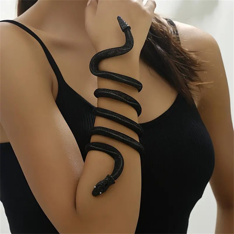 Cross-border New Exaggerated Punk Retro Winding Snake Arm Chain Spice Girls Personality Simple Bracelet Jewelry for Women