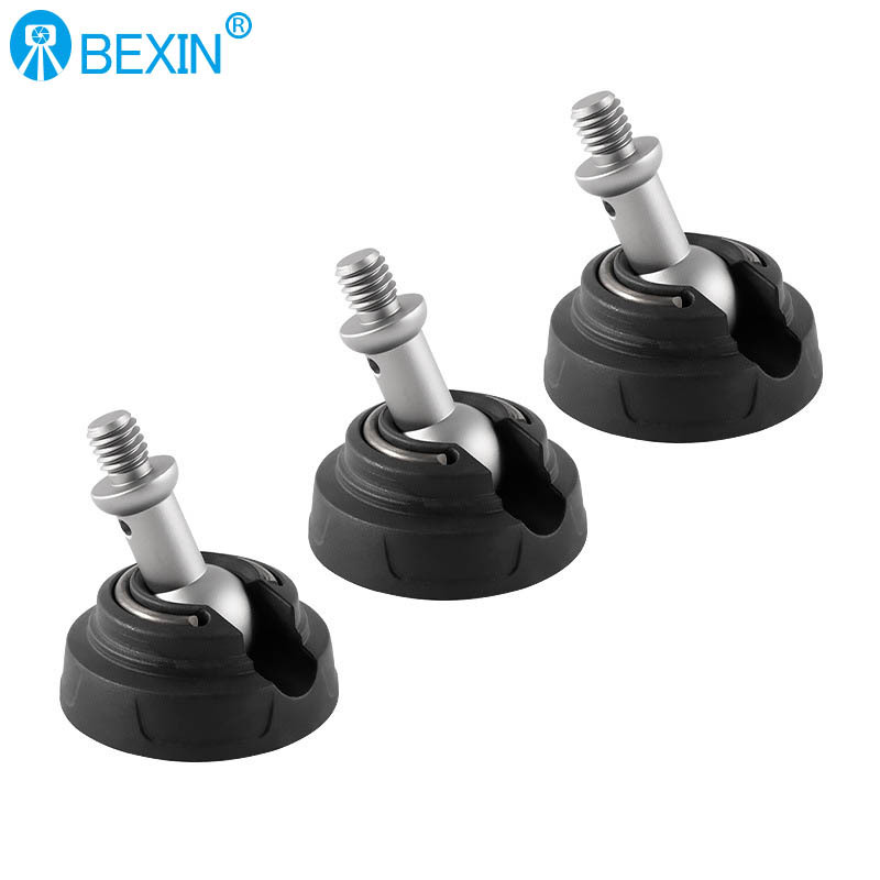 Beixin universal SLR Cámara trípode pie uñas británico 3/8 Acero inoxidable giratorio fotografía soporte antideslizante almohadilla del pie