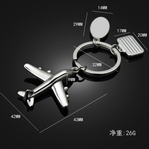 Creative Aircraft Model Keychain Metal Aircraft Keychain Civil Aviation Air China Small Gift Air Show Promotional Event