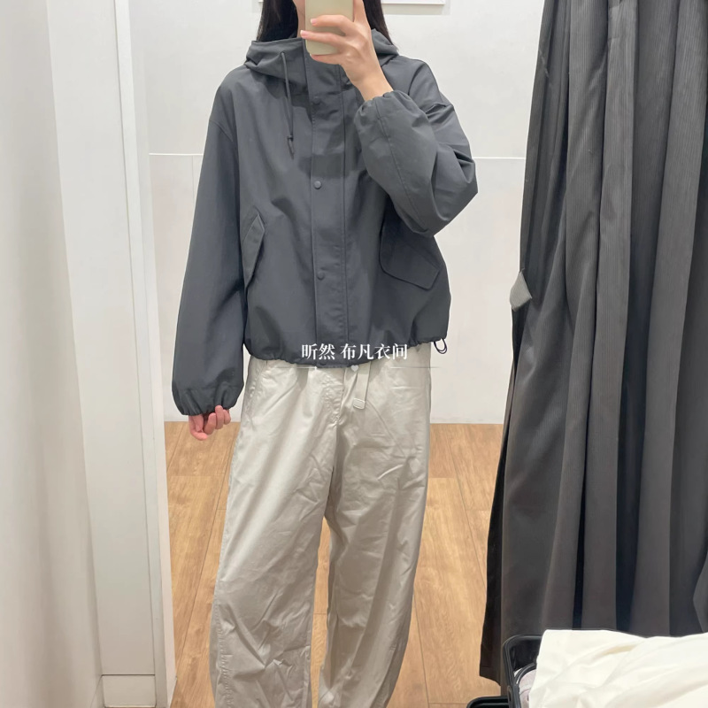 Women's Casual Hooded Jacket, Fashionable A-Line Jacket, Durable Waterproof Windbreaker, 2026 Spring New Model 481600