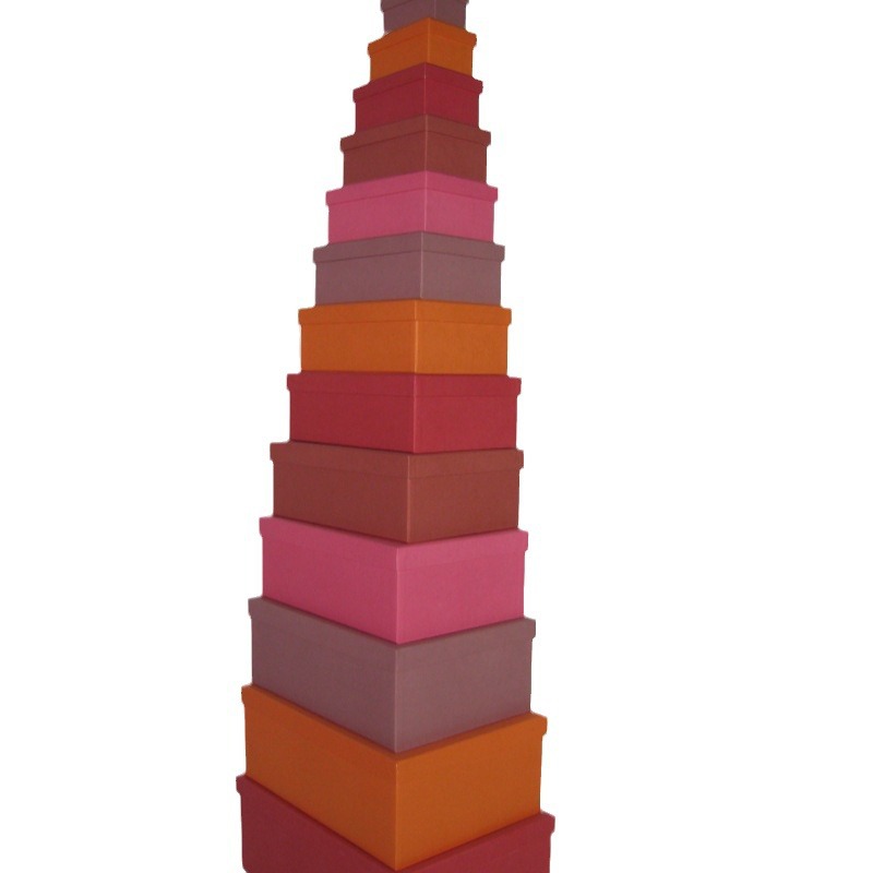 套5方盒圆盒纸板套盒成套包装折叠收纳箱储物箱儿童手提整理箱