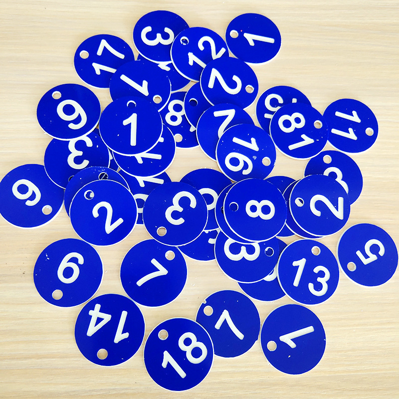 塑料号码牌更衣柜手牌寄存牌洗浴楼层牌编号钥匙牌数字号码牌