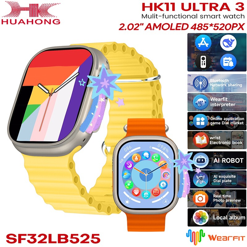 Cross-Border Hot-Selling Product Hk11Ultra3 Smart Watch with Local Music, Photo Album, Message Reply, and Multi-Functional Sports Watch Cross-Border Hot-Selling Product Hk11Ultra3 Smart Watch with Local Music, Photo Album, Message Reply, and Multi-Functional Sports Watch