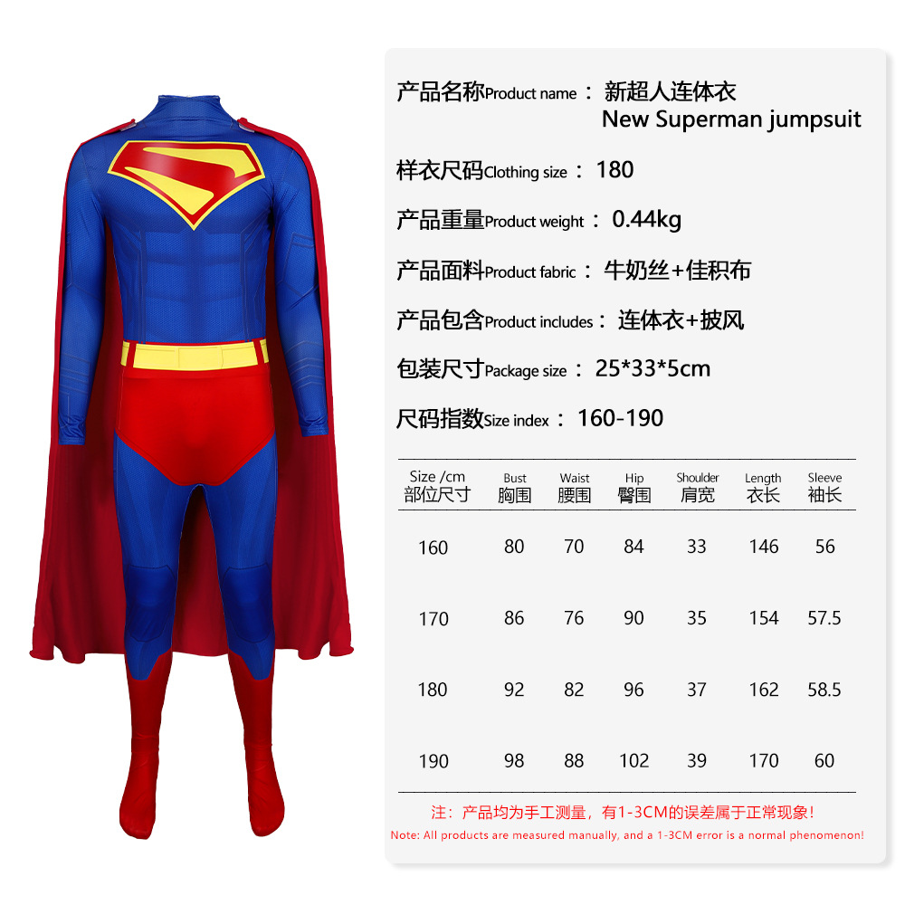 새로운 슈퍼맨 성인 모델