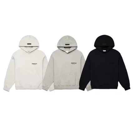 Essentials-Ss22 - Front and Back Printed Velvet Pullover Hoodie Hoodie Trendy Brand Sweatshirt