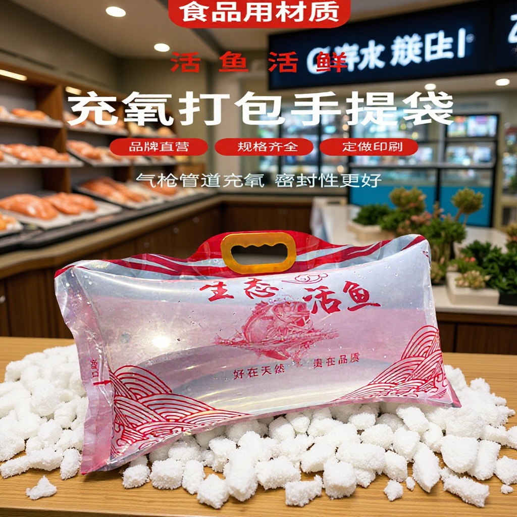 20斤活鱼礼品袋生态活鱼包装袋鱼袋子礼品送货活鱼包装袋加厚