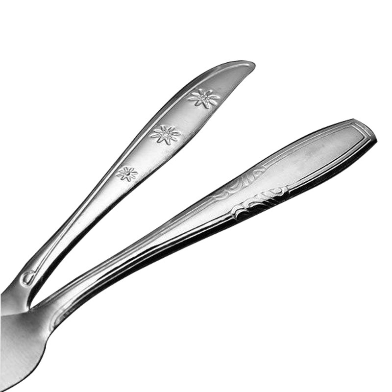 Wholesale stainless steel spoon household soup spoon supermarket supply fruit fork hotel restaurant tableware canteen lunch box spoon