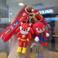 スーパーハリネズミ超音鼠ソニックのキーホルダー立体シリコン人形ストラップカップルの自動車バッグストラップ