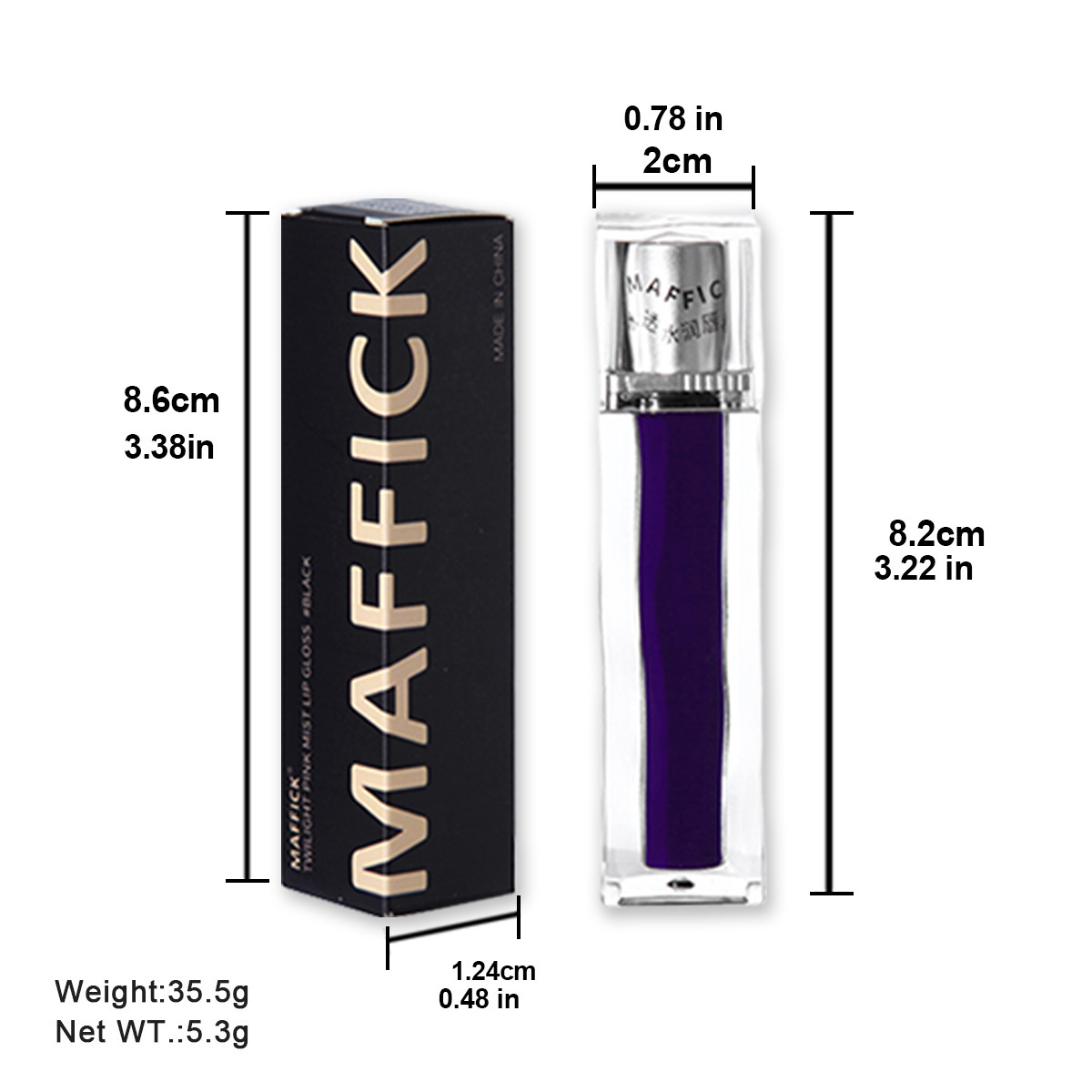 Maquillaje transfronterizo MAFFICK brillo de labios en polvo crepuscular taza antiadherente mate mate no es fácil de desvanecer esmalte de labios al por mayor