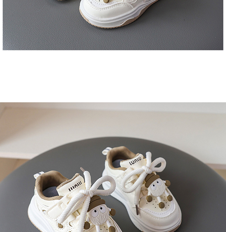 Baskets de sport décontractées pour fille et garçon blanches_voghion.com