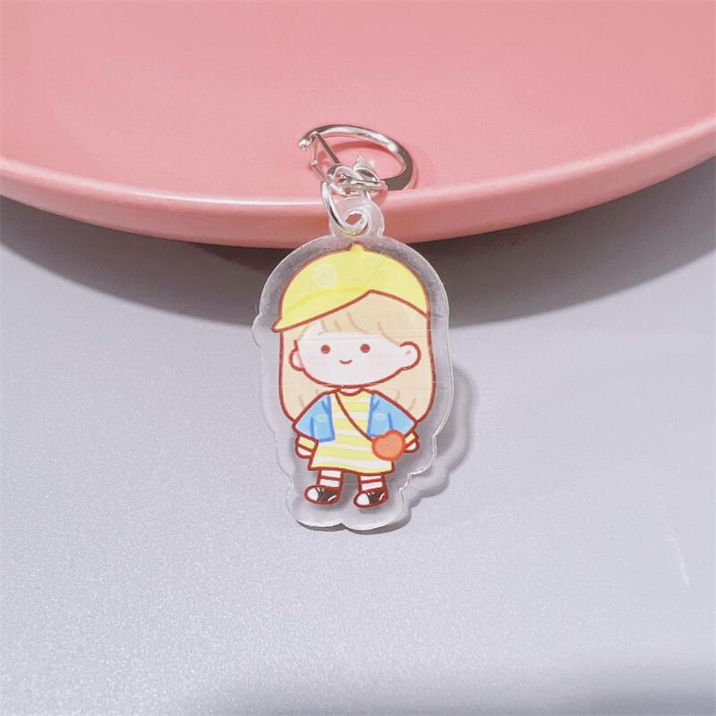Cute Cartoon Character Arylic Metal Unisex Bag Pendant Keychain 1 Piece display picture 5